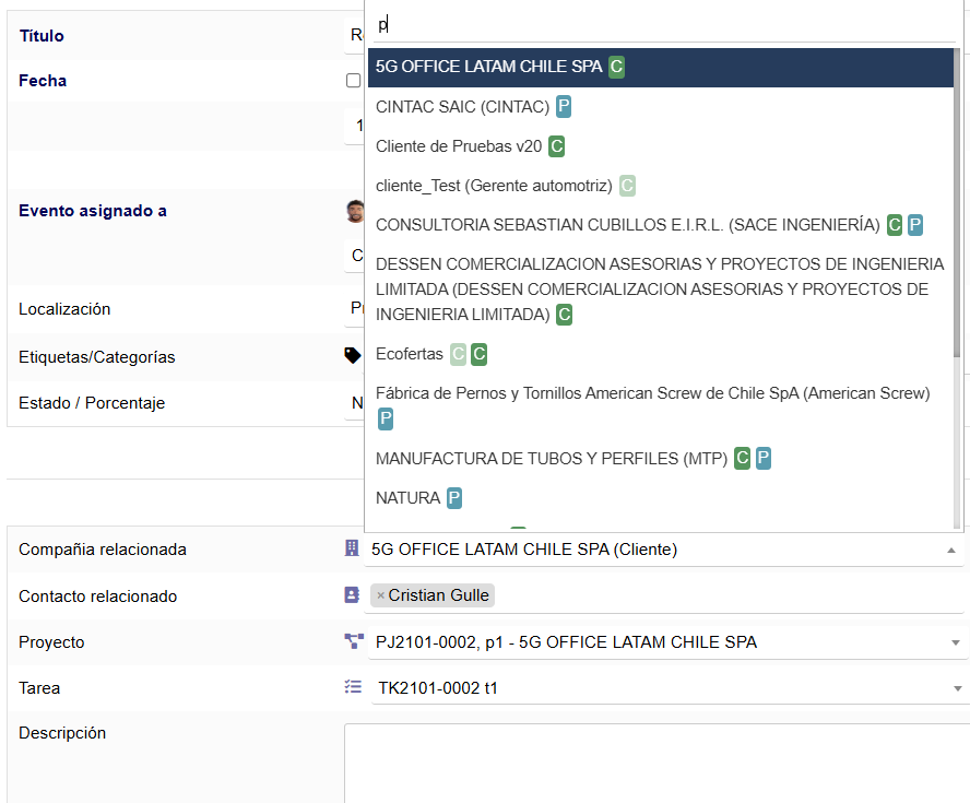 Vinculación a terceros Dolibarr