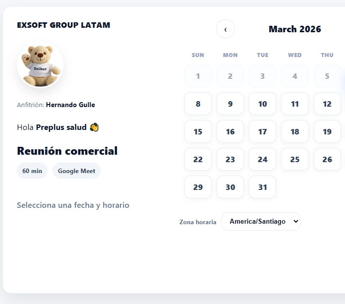 Reserva pública de reuniones en Booking Dolibarr