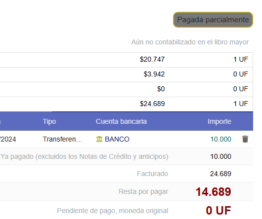 Gestión de facturas Dolibarr