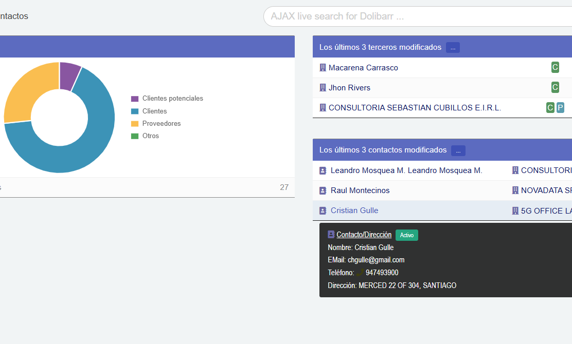 Gestión de clientes y contactos