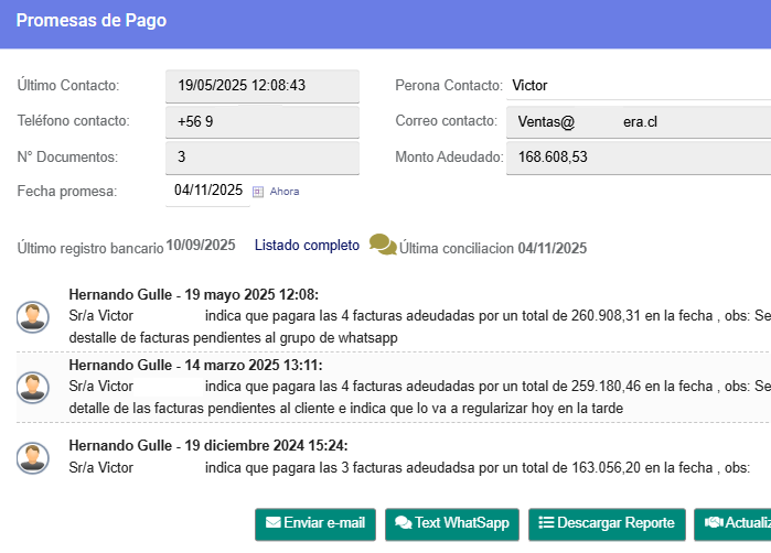 Módulo de cobranza en CRM DoliOne