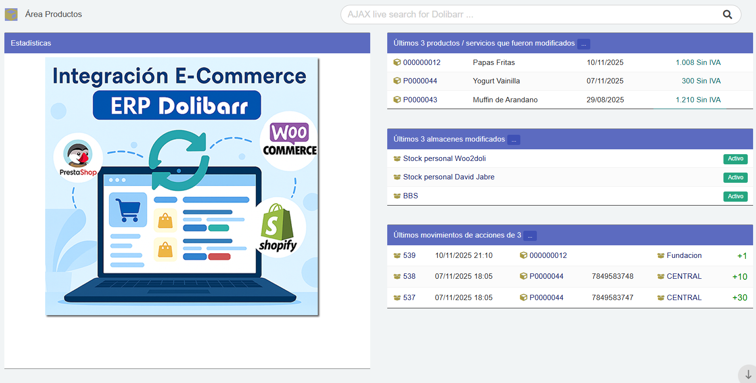 Integración E-Commerce Dolibarr