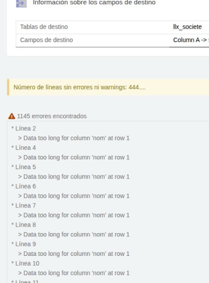 Seguridad en importación Dolibarr