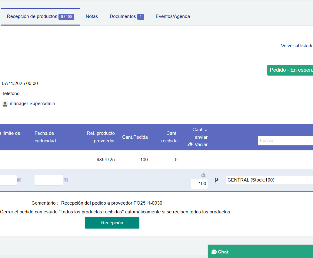 Integración inventario Dolibarr