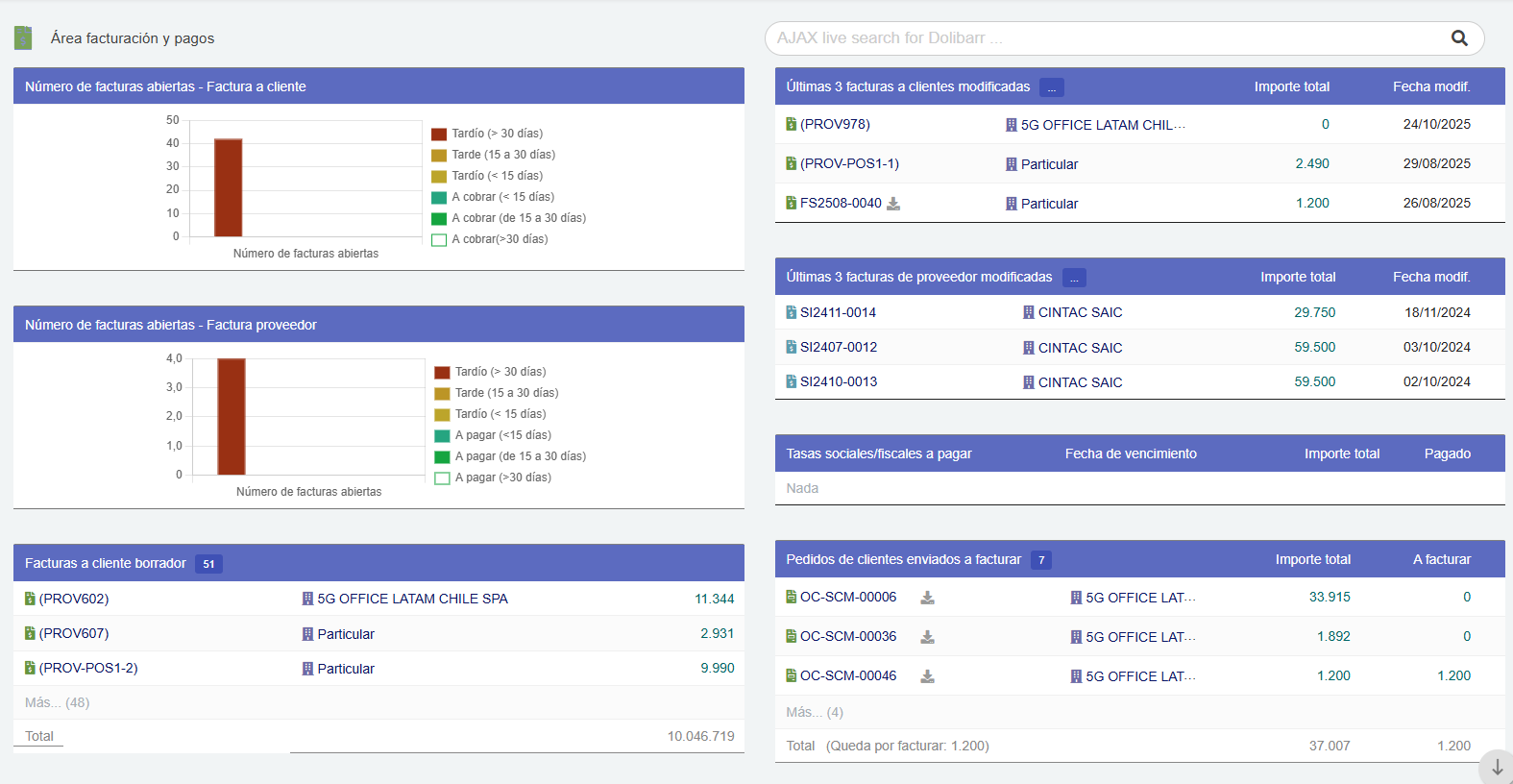 Facturas de compra en Dolibarr con DoliOne Cloud