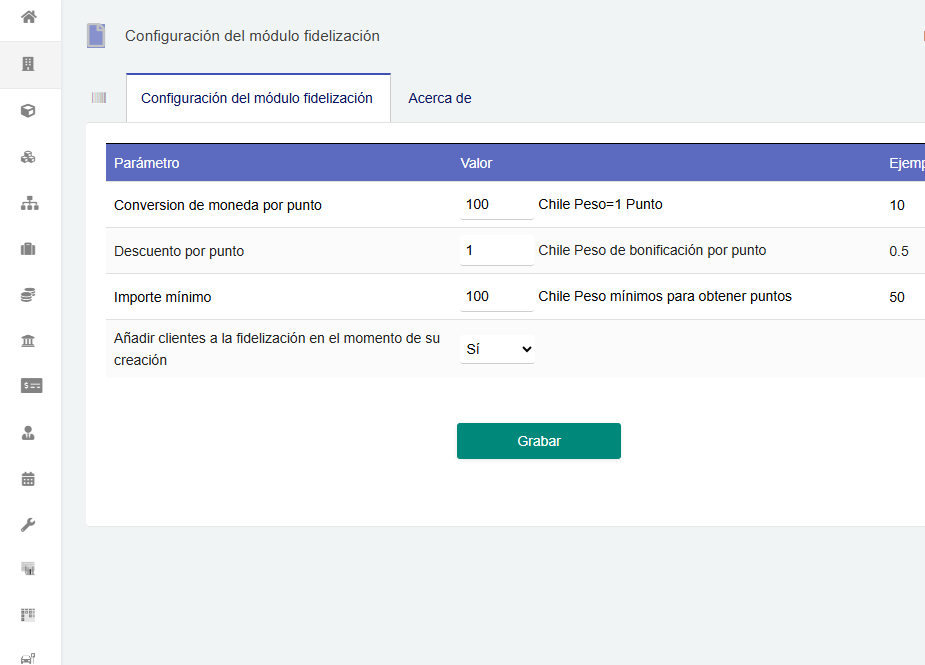 Fidelización y puntos TakePOS