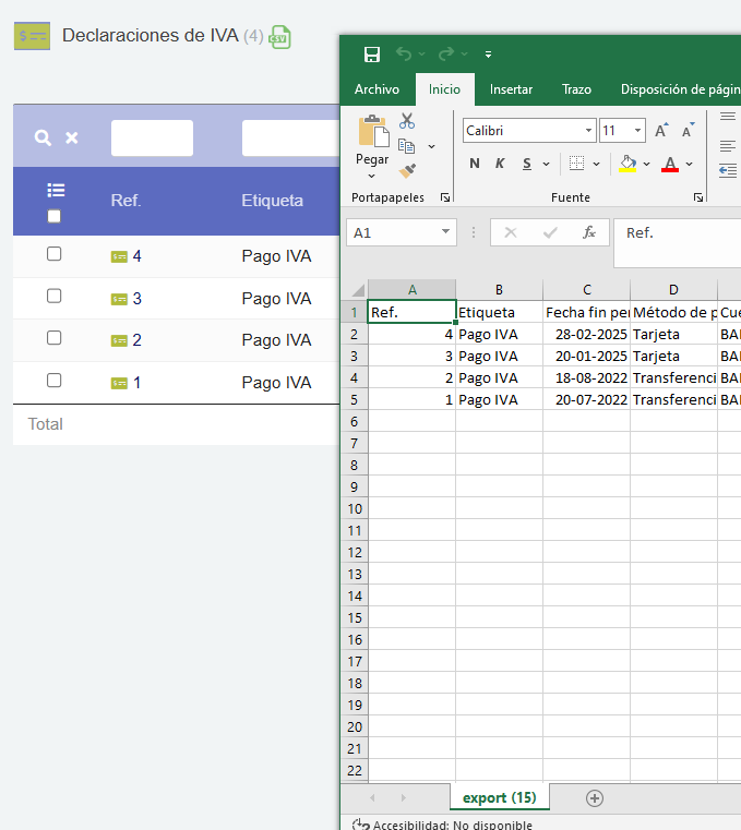 Reportes de impuestos y auditoría
